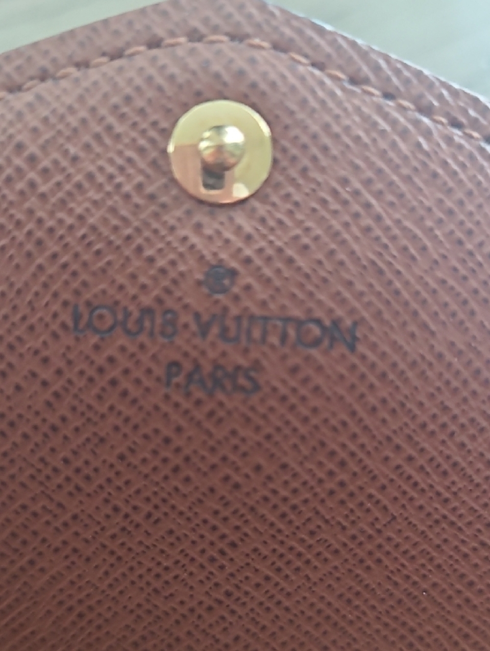Louis Vuitton Brown Monogram Envelope Wallet with Gold Snap - Picture 3 of 4